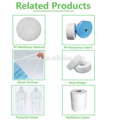 полипропилен 25gsm ткани Spunbond 175cm и Meltblown Nonwoven